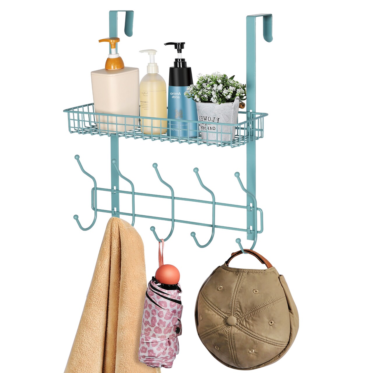 Hat Rack Door Rear Hook Rack Key Hanger Storage Anti-Rust Chrome Finish